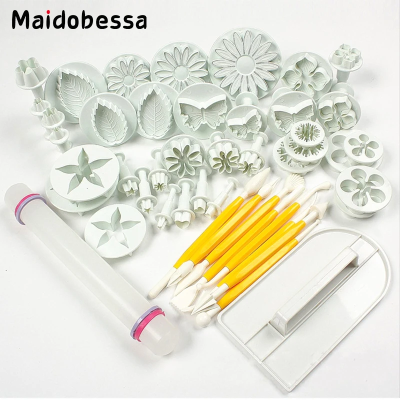 46Pcs/set Fondant Cake Decorating Fondant Mold Tools Sugarcraft Plunger Sculpture Cake Cutter Tools Mold Cookies Full Set Mold
46Pcs/set Fondant Cake Decorating Fondant Mold Tools Sugarcraft Plunger Sculpture Cake Cutter Tools Mold Cookies Full Set Mold