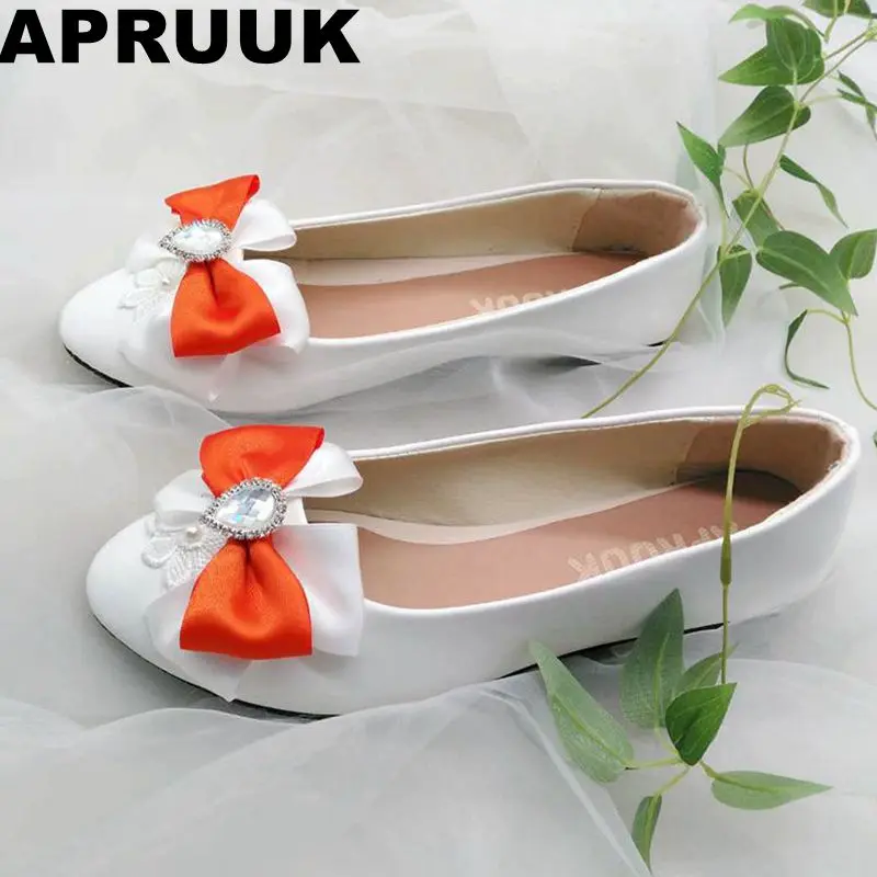 Orange white butterfly-knot bow party shoes women handmade satin ribbon bowtie lady proms dress dinner party shoes flats
Orange white butterfly-knot bow party shoes women handmade satin ribbon bowtie lady proms dress dinner party shoes flats