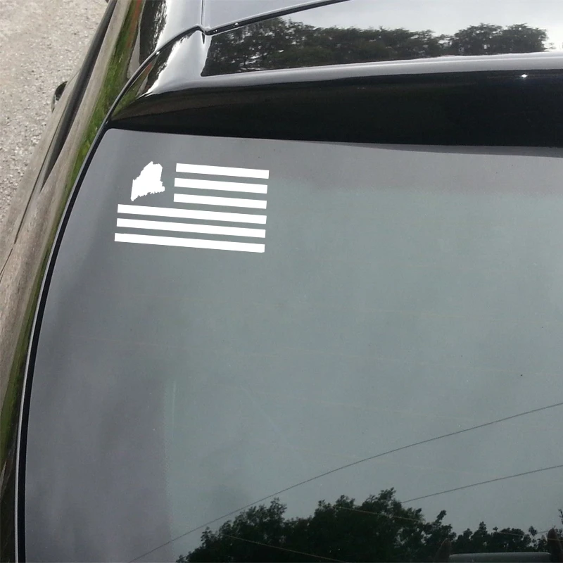 QYPF 17.5CM*9.5CM Cartoon Maine American Flag Vinyl Black Silver Car Window Sticker Decal C15-3236
QYPF 17.5CM*9.5CM Cartoon Maine American Flag Vinyl Black Silver Car Window Sticker Decal C15-3236
