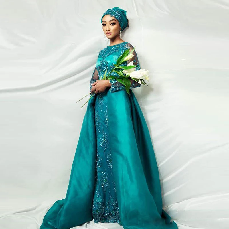 Jewel Neck Detachable Train Evening Dresses Long Sleeve Appliques Sequined Overskirt Celebrity Gown Satin Long Prom Dress 2019
Jewel Neck Detachable Train Evening Dresses Long Sleeve Appliques Sequined Overskirt Celebrity Gown Satin Long Prom Dress 2019