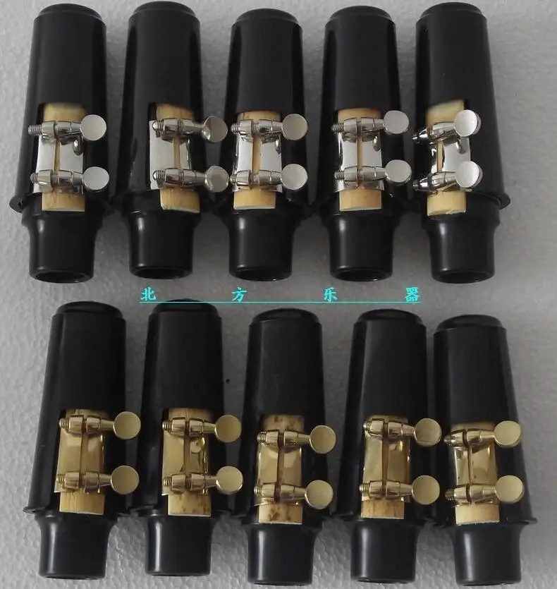 10 set Alto Sax mouthpiece 5 Gold +5 Silver ligature +caps