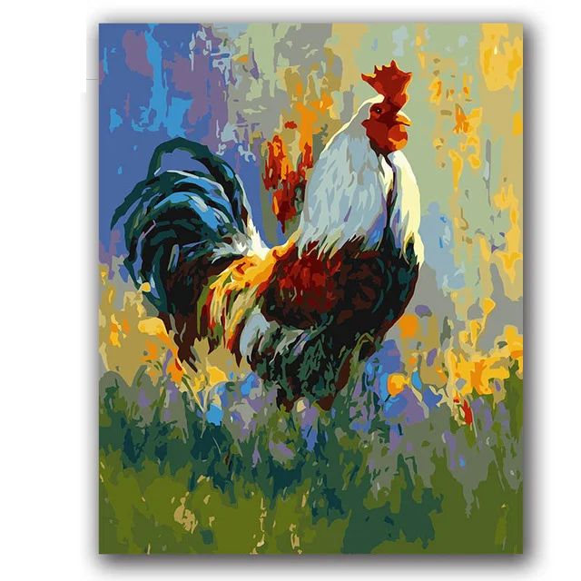 Chicken Big cock painting by numbers animals picture on canvas drawing coloring with kits for children's room decor
Chicken Big cock painting by numbers animals picture on canvas drawing coloring with kits for children's room decor