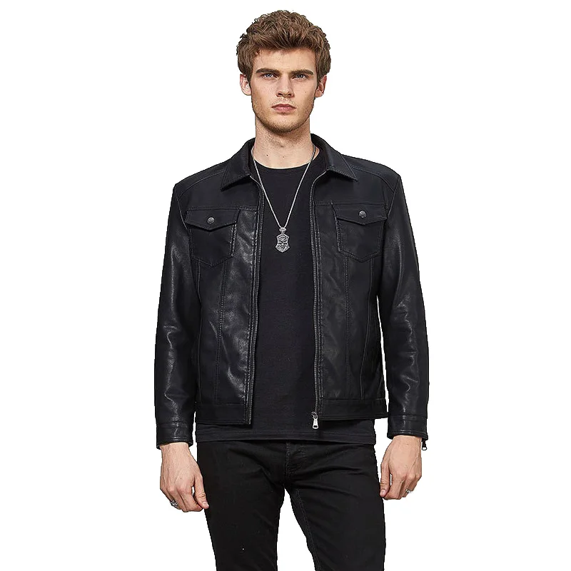 Mens Leather Jacket 2020 Fashion Multi-pocket PU Leather Jacket Autumn Winter Casual Motorcycle Leather Jackets Outerwear Male
Mens Leather Jacket 2020 Fashion Multi-pocket PU Leather Jacket Autumn Winter Casual Motorcycle Leather Jackets Outerwear Male
