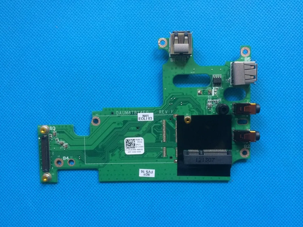HoTecHon Подлинная новая аудио/USB/WLAN IO монтажная плата-N3YXM DAUM8TB14F0 для Dell Inspiron 14R (N4010)
HoTecHon Подлинная новая аудио/USB/WLAN IO монтажная плата-N3YXM DAUM8TB14F0 для Dell Inspiron 14R (N4010)