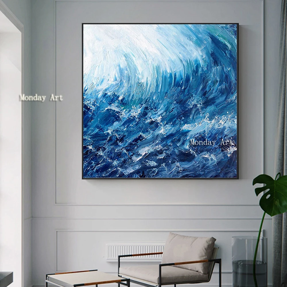 100% handpainted oil painting Abstract Sea Painting For Living Room Modern Wall Decorative wave Pictures Artwork Canvas No Frame
100% handpainted oil painting Abstract Sea Painting For Living Room Modern Wall Decorative wave Pictures Artwork Canvas No Frame