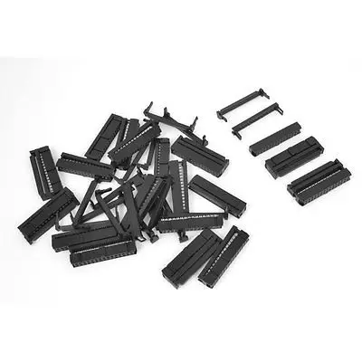 20Pcs 2.54mm Pitch 2 x 15 Pin 30 Female Header IDC Socket Connector Black Free shipping | Connectors