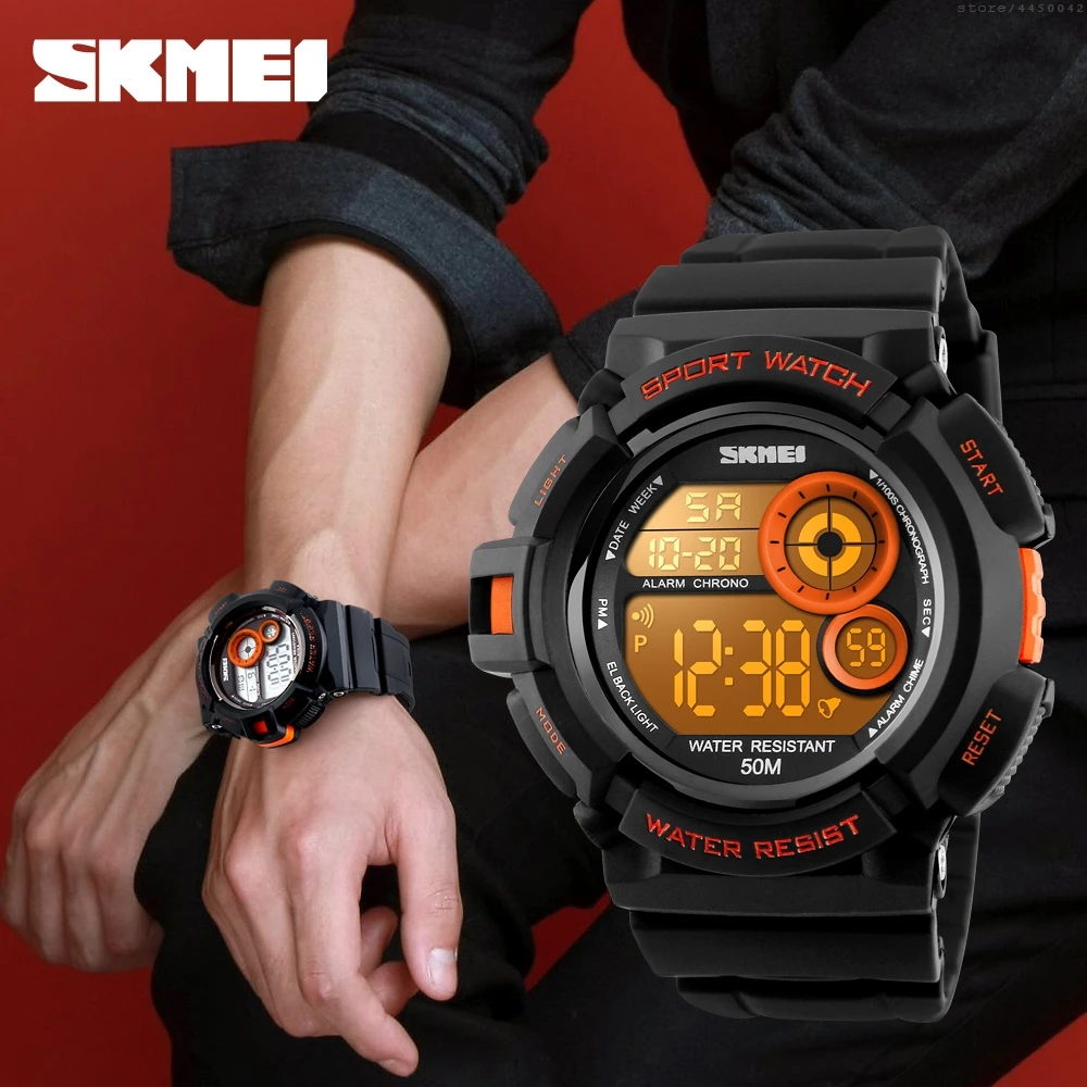New SKMEI Brand Sports Men Watch Style Waterproof Fashion Military Watches Shock Resistant Men's Luxury LED Digital Watch male
New SKMEI Brand Sports Men Watch Style Waterproof Fashion Military Watches Shock Resistant Men's Luxury LED Digital Watch male