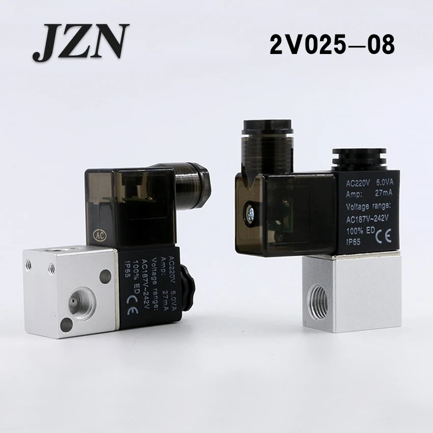 Pneumatic two-position two-way solenoid valve 2V025-08 into a DC24V valve switch AC220V normally closed 12V
Pneumatic two-position two-way solenoid valve 2V025-08 into a DC24V valve switch AC220V normally closed 12V