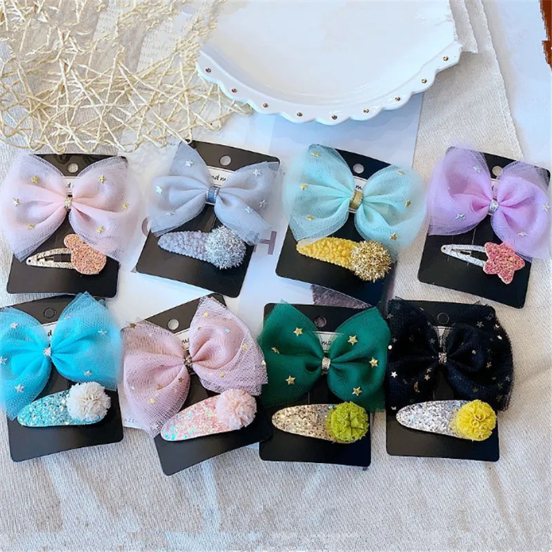 10set/lot Colors Children Girls Glitter Sequins Stars Hair Clip Bow Snow Yarn Party Kids Hairpins Gift Hair Accessories
10set/lot Colors Children Girls Glitter Sequins Stars Hair Clip Bow Snow Yarn Party Kids Hairpins Gift Hair Accessories