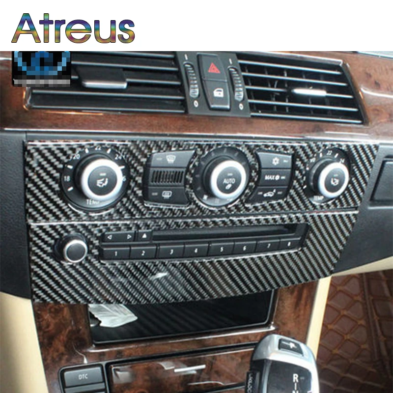 Carbon Fiber Interior Trim Air conditioning CD Control Panel Car Styling Stickers For BMW e60 5 series 2004-2010 accessories
Carbon Fiber Interior Trim Air conditioning CD Control Panel Car Styling Stickers For BMW e60 5 series 2004-2010 accessories