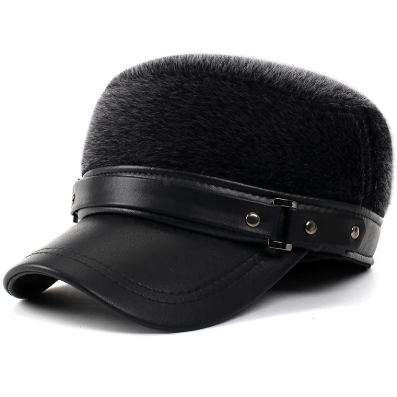 HT1881 Warm Thick Men Winter Hats Faux Mink Fur Caps for Men Leather Brim Baseball Caps Flat Top Army Caps Ear Flap Dad Hat Cap
HT1881 Warm Thick Men Winter Hats Faux Mink Fur Caps for Men Leather Brim Baseball Caps Flat Top Army Caps Ear Flap Dad Hat Cap