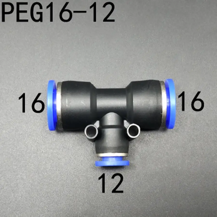 16-12-16mm Tee 3 Way Platic Push In to Connect One Touch Fitting Pneumatic Air Adapter
16-12-16mm Tee 3 Way Platic Push In to Connect One Touch Fitting Pneumatic Air Adapter