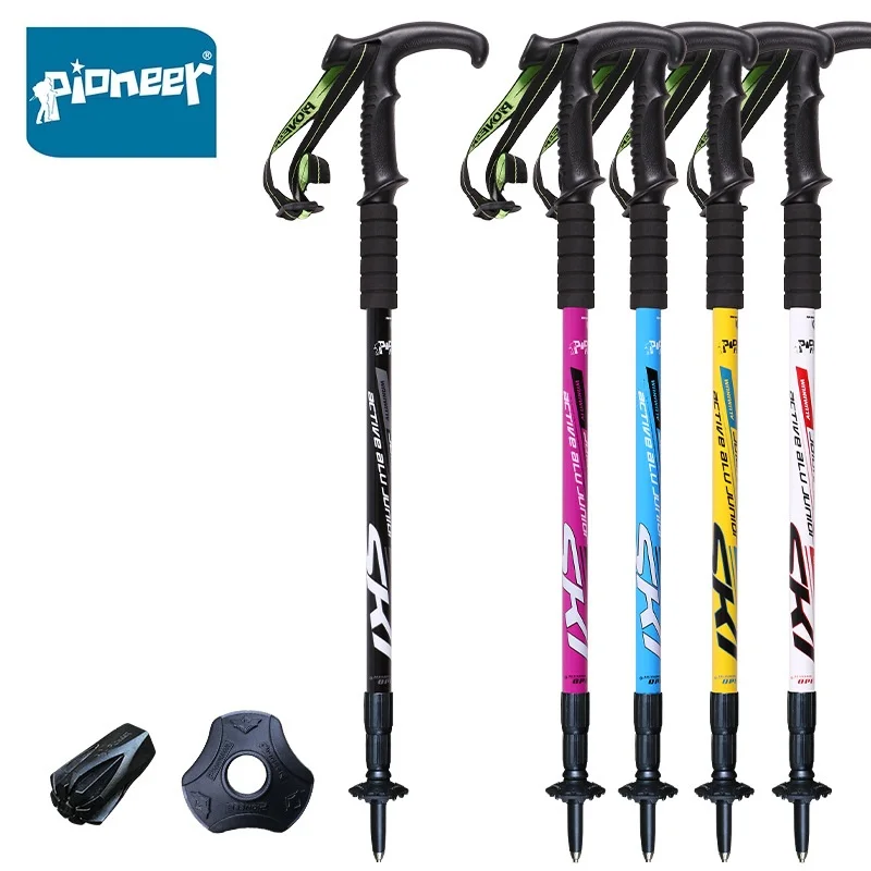 Pioneer 2 Pcs Hiking Poles With Anti-shock System T Handle Aluminum Alloy Trekking Cane Telescopic Adjustable Walking Stick
Pioneer 2 Pcs Hiking Poles With Anti-shock System T Handle Aluminum Alloy Trekking Cane Telescopic Adjustable Walking Stick