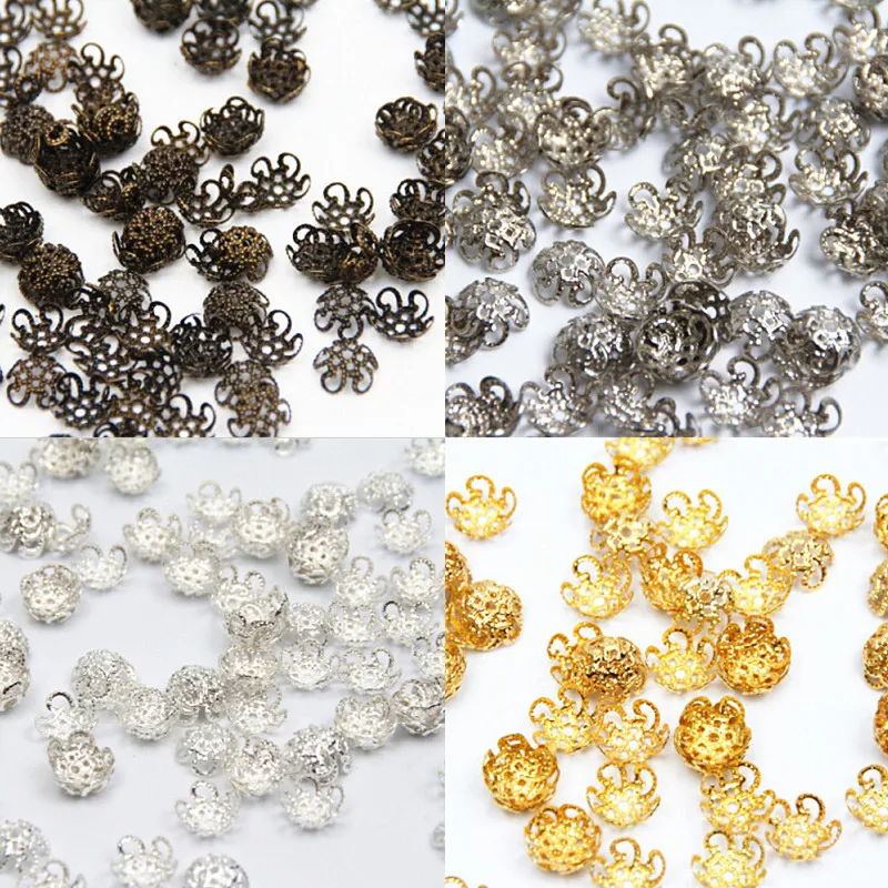 DIY Jewelry Supplies 10mm 300Pcs/lot 4 Colors Optional Hollow Flower Beads Caps Jewelry Findings Making
DIY Jewelry Supplies 10mm 300Pcs/lot 4 Colors Optional Hollow Flower Beads Caps Jewelry Findings Making