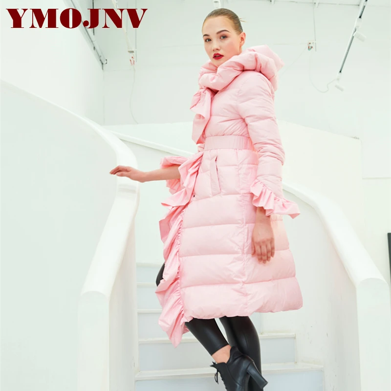 YMOJNV High-quality New Design Women Winter Down Parka Long Section Ruffled Outerwear Fashion Puffer Jacket Female Overcoat
YMOJNV High-quality New Design Women Winter Down Parka Long Section Ruffled Outerwear Fashion Puffer Jacket Female Overcoat