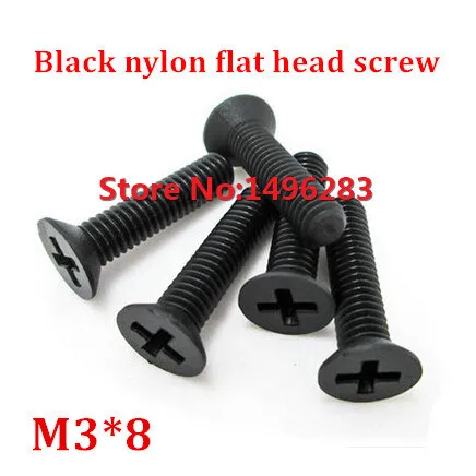 200pcs M3*8 Black Nylon Countersunk Head Socket Screw Metric Threaded Machine Flat Bolt
200pcs M3*8 Black Nylon Countersunk Head Socket Screw Metric Threaded Machine Flat Bolt
