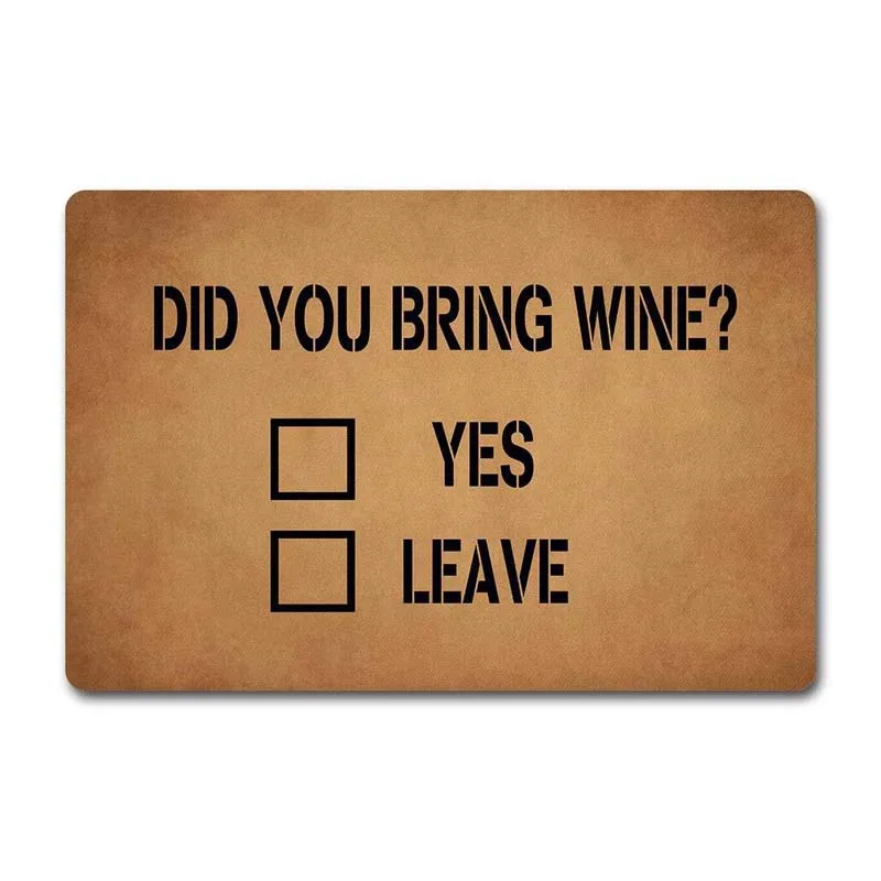 Outdoor Door Mats Did You Bring Wine Doormat Monogram Rugs Welcome Funny Door Mats (23.6 X 15.7 in) Non-Woven Fabric Top with a
Outdoor Door Mats Did You Bring Wine Doormat Monogram Rugs Welcome Funny Door Mats (23.6 X 15.7 in) Non-Woven Fabric Top with a