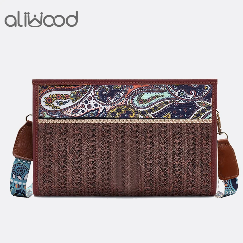 aliwood Summer New Straw Women's bags Embroidery Beach bag Shoulder Bags Colored Shoulder Strap Females Crossbody Bags Clutch
aliwood Summer New Straw Women's bags Embroidery Beach bag Shoulder Bags Colored Shoulder Strap Females Crossbody Bags Clutch