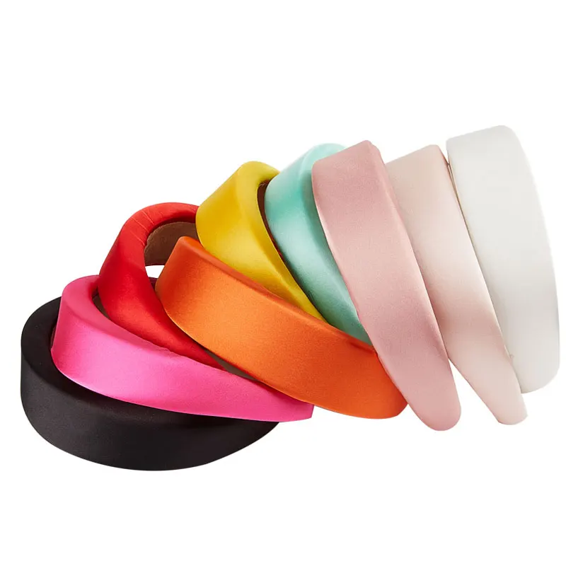 Party Gift Girls Glossy Satin Hairbands Personality Handmade Multi Colors Headbands Thick Sponge Plastic Pad Hoop Hair Headwear
Party Gift Girls Glossy Satin Hairbands Personality Handmade Multi Colors Headbands Thick Sponge Plastic Pad Hoop Hair Headwear