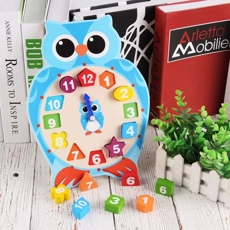 Cartoon Animal Digital Clock Toy Watch Wooden Educational Frog Shape Early Childhood Education Kindergarten Children | Игрушки и хобби
