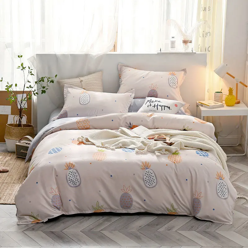 Tropical Pineapple Geometric 4pcs Bed Cover Set Cartoon Duvet Cover Bed Sheets And Pillowcases Comforter Bedding Set 2TJ-61001
Tropical Pineapple Geometric 4pcs Bed Cover Set Cartoon Duvet Cover Bed Sheets And Pillowcases Comforter Bedding Set 2TJ-61001