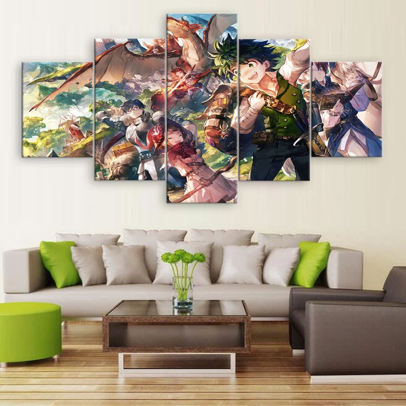 5 Pieces Canvas Wall Art Poster My Hero Academia Modern Printed Painting Pictures Home Decor For Living Room Animation Artwork
5 Pieces Canvas Wall Art Poster My Hero Academia Modern Printed Painting Pictures Home Decor For Living Room Animation Artwork