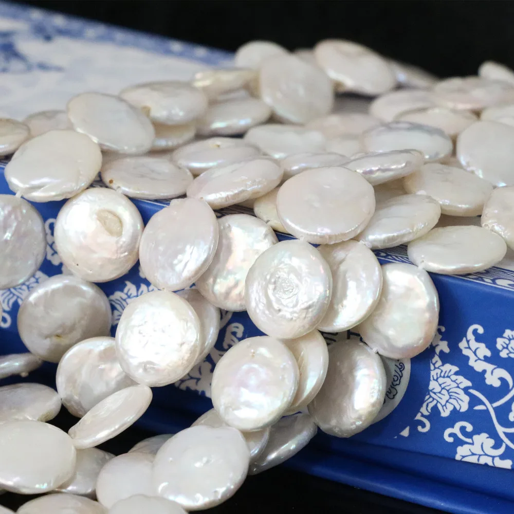 Fashion 14mm white coin natural freshwater pearl round cake Hot sale women jewelry wholesale retail loose beads 15inch B1356
Fashion 14mm white coin natural freshwater pearl round cake Hot sale women jewelry wholesale retail loose beads 15inch B1356