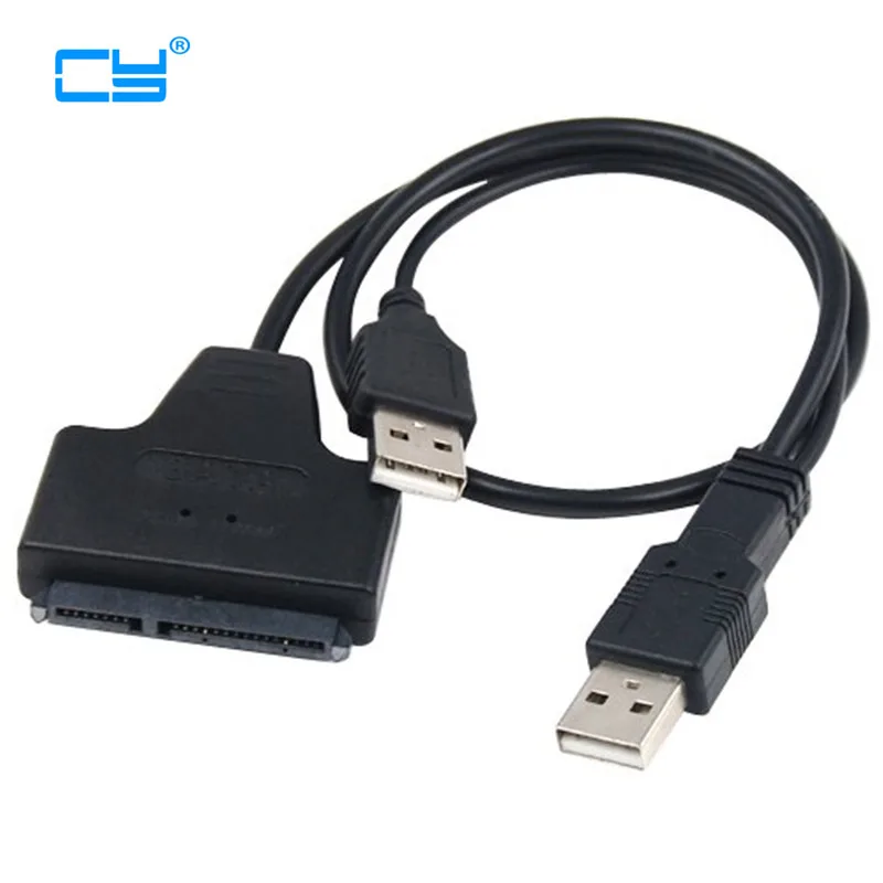 Новинка 2017 Кабель адаптер USB 2 0 для SATA Serial ATA 15 + 7 22P жесткого диска ноутбука 5