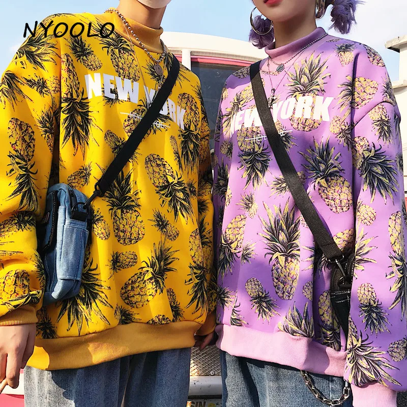NYOOLO Harajuku style full pineapple print Sweatshirt Casual turtleneck plus velvet thick pullovers Sweatshirt women/men tops
NYOOLO Harajuku style full pineapple print Sweatshirt Casual turtleneck plus velvet thick pullovers Sweatshirt women/men tops