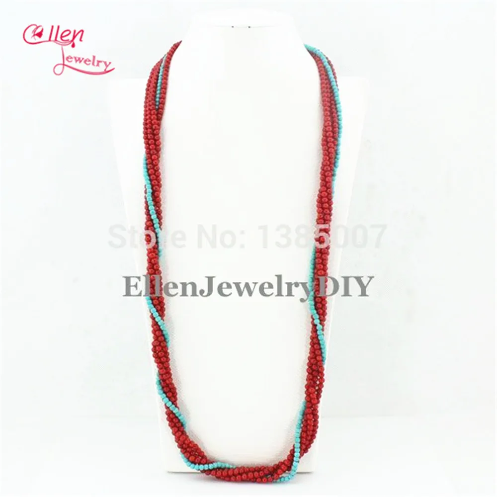 Длинное дизайнерское красное Коралловое ожерелье нигерийские Свадебные