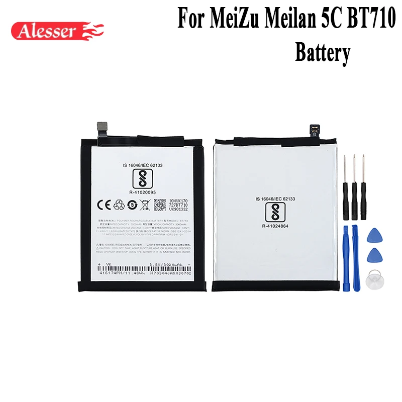 Alesser для MeiZu Meilan 5C BT710 аккумулятор 3000 мАч 100% Новый Сменный аксессуар Аккумуляторы +