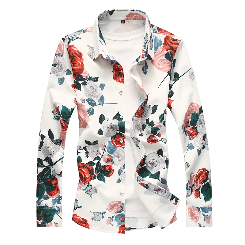 Hawaiian Shirts for Men Plus Size Shirt Men Dress Flower Print Shirt Turn Down Collar Long Sleeve Shirts Men Tops Camisa M-7XL
Hawaiian Shirts for Men Plus Size Shirt Men Dress Flower Print Shirt Turn Down Collar Long Sleeve Shirts Men Tops Camisa M-7XL