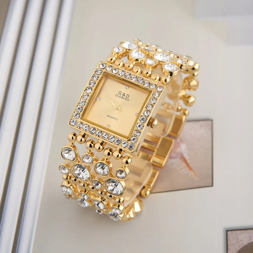 G&D Luxury Brand 2018 Women's Bracelet Watches Diamond Gold Ladies Dress Watch Fashion Quartz Wristwatches relogio feminino Gift
G&D Luxury Brand 2018 Women's Bracelet Watches Diamond Gold Ladies Dress Watch Fashion Quartz Wristwatches relogio feminino Gift