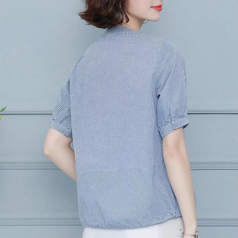 Plaid Blouse Women Shirts Short Sleeve Blusas Mujer De Moda 2019 Korean Loose Womens Tops and Blouses Plus Size Camisas Mujer
Plaid Blouse Women Shirts Short Sleeve Blusas Mujer De Moda 2019 Korean Loose Womens Tops and Blouses Plus Size Camisas Mujer