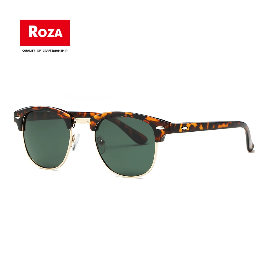 Roza Polarized Sunglasses For Men Retro Rivet Brand Design Semi-Rimless Classic Sun Glasses Unisex Gafas De Sol UV400 RZ0550
Roza Polarized Sunglasses For Men Retro Rivet Brand Design Semi-Rimless Classic Sun Glasses Unisex Gafas De Sol UV400 RZ0550