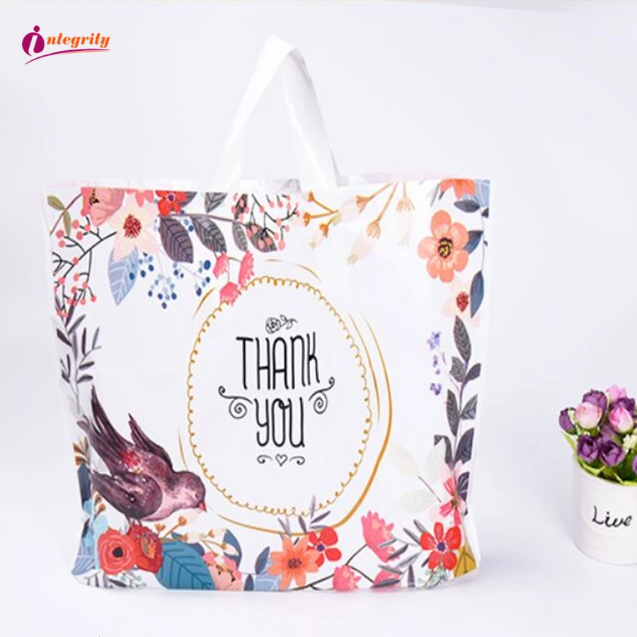 INTEGRITY 10PS Clothing Plastic carry bag Lovely Thank You Gift Shopping Bag Thicken Plastic Wedding Party Favor loop Handle Bag
INTEGRITY 10PS Clothing Plastic carry bag Lovely Thank You Gift Shopping Bag Thicken Plastic Wedding Party Favor loop Handle Bag