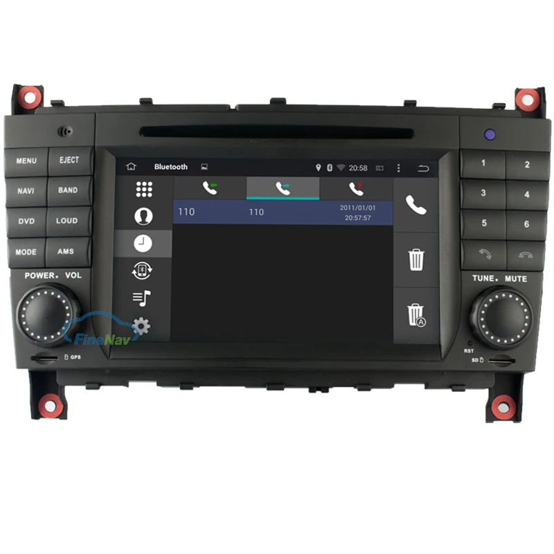 2 din Android 5.1.1 для Benz C Class W203 CLK W209 7 "сенсорный Экран Quad core автомобиль dvd gps навигация
