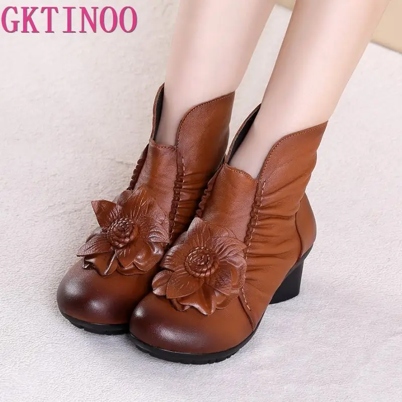 Autumn And winter Fashion Genuine Leather Shoes Women's Boots Casual Women Thick Heels Handmade Woman Ankle Boots
Autumn And winter Fashion Genuine Leather Shoes Women's Boots Casual Women Thick Heels Handmade Woman Ankle Boots