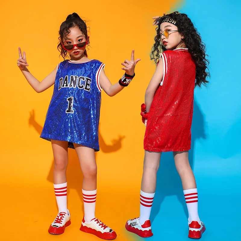 Hip Hop Dance Costumes Girls Sequin Dress Stage Performance Cheerleading Dance Street School Stage Children Dance Costume BL1149
Hip Hop Dance Costumes Girls Sequin Dress Stage Performance Cheerleading Dance Street School Stage Children Dance Costume BL1149