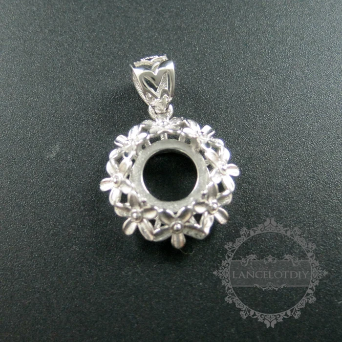 10mm setting size flower silver solid 925 sterling silver pendant charm bezel tray DIY jewelry supplies findings 1820306
10mm setting size flower silver solid 925 sterling silver pendant charm bezel tray DIY jewelry supplies findings 1820306