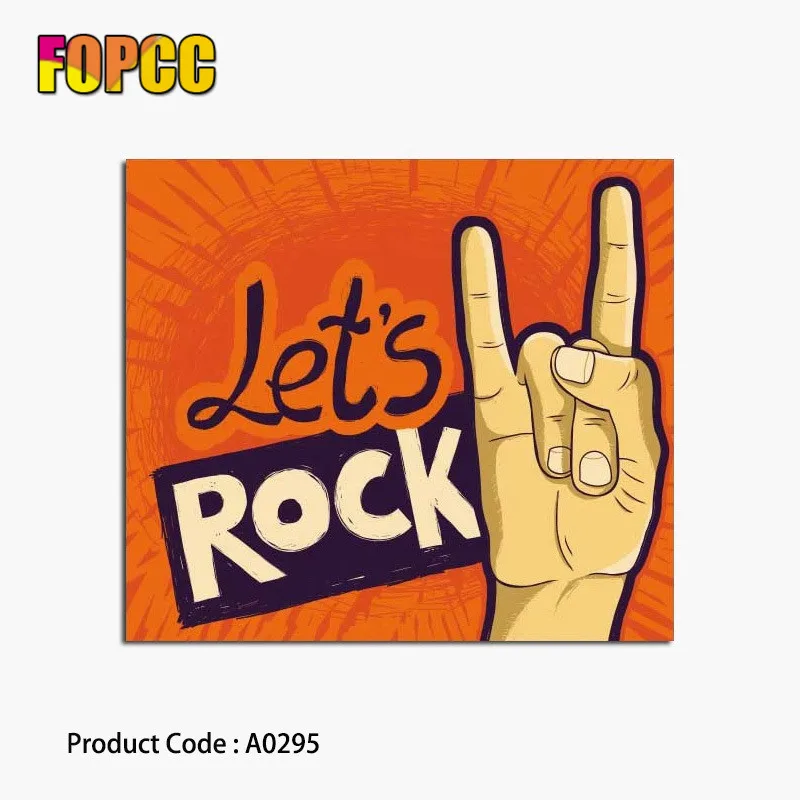 Рулонные наклейки let's rock панк музыка для телефона ноутбука скейтборда лыж