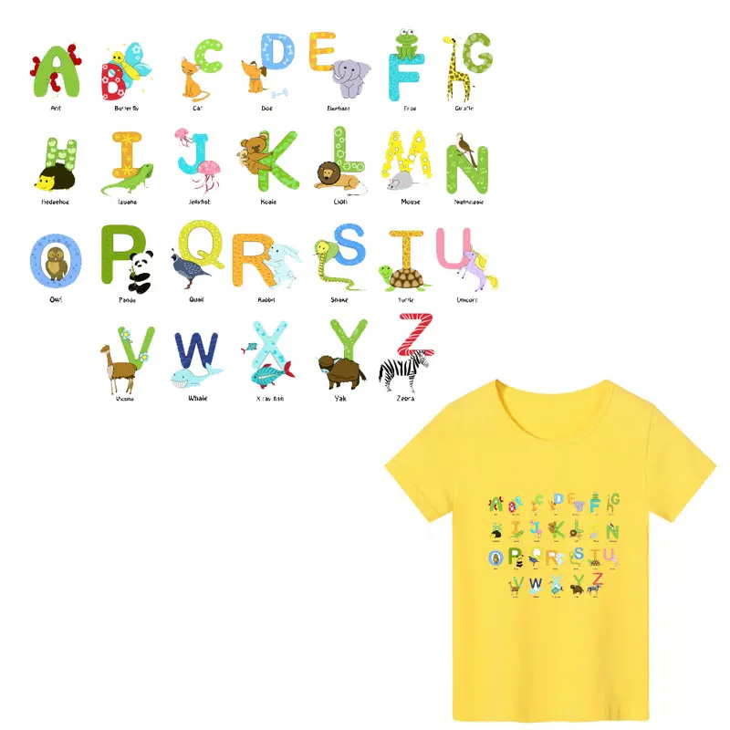 Ironing Sticker Letter Patches Clothing Applications Cartoon Children DIY T-shirt thermo transfer for clothes decor tops kids E
Ironing Sticker Letter Patches Clothing Applications Cartoon Children DIY T-shirt thermo transfer for clothes decor tops kids E