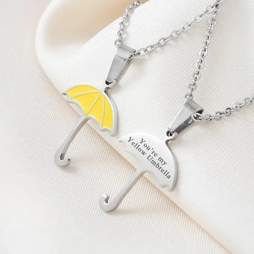 How I Met Your Mother Yellow Umbrella Pendant"You're my Yellow Umbrella" True Love Necklace Geekery Jewelry for Mother 2 Sides
How I Met Your Mother Yellow Umbrella Pendant"You're my Yellow Umbrella" True Love Necklace Geekery Jewelry for Mother 2 Sides