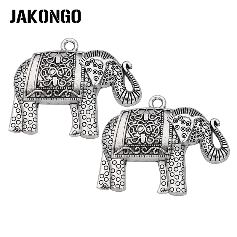 Подвески-шармы JAKONGO в виде слона, покрытые серебром, для изготовления ювелирных изделий, 48x38 мм, 5 шт./лот
Подвески-шармы JAKONGO в виде слона, покрытые серебром, для изготовления ювелирных изделий, 48x38 мм, 5 шт./лот