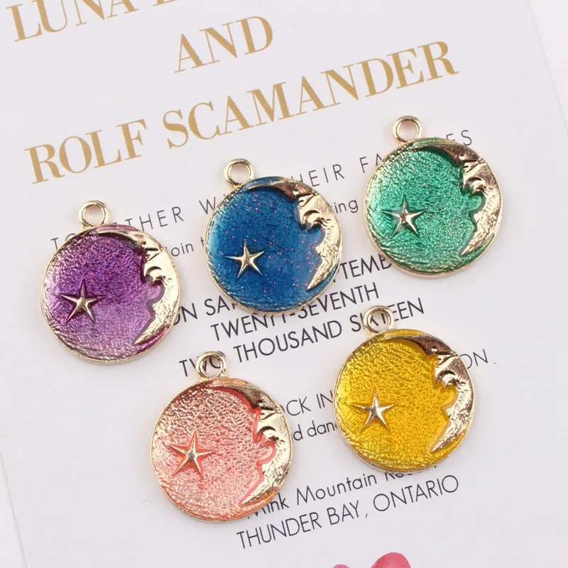30PCS Alloy Cute Shiny Moon Star Planet Pendant Enamel Charm DIY Fashion Personalized Handmade Necklace Keychains Earrings
30PCS Alloy Cute Shiny Moon Star Planet Pendant Enamel Charm DIY Fashion Personalized Handmade Necklace Keychains Earrings