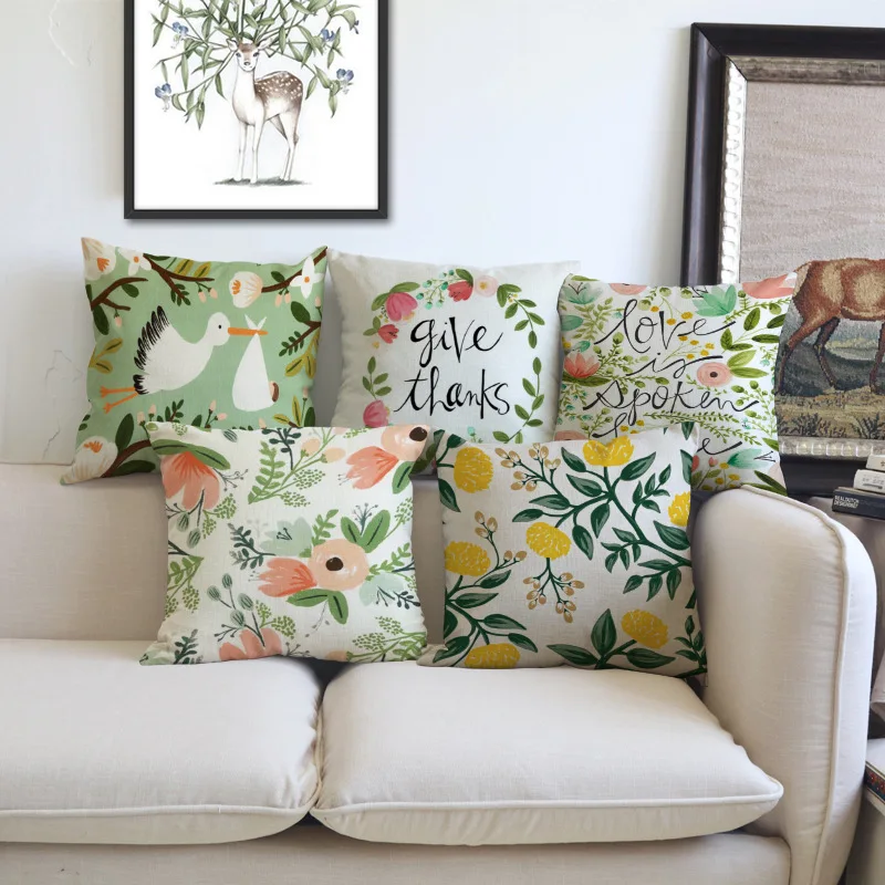 Tropical Flowers Birds Print Home Decoration Sofa Pillow Covers Pink Yellow Floral Letters Print Thanksgiving Day Cushion Covers
Tropical Flowers Birds Print Home Decoration Sofa Pillow Covers Pink Yellow Floral Letters Print Thanksgiving Day Cushion Covers