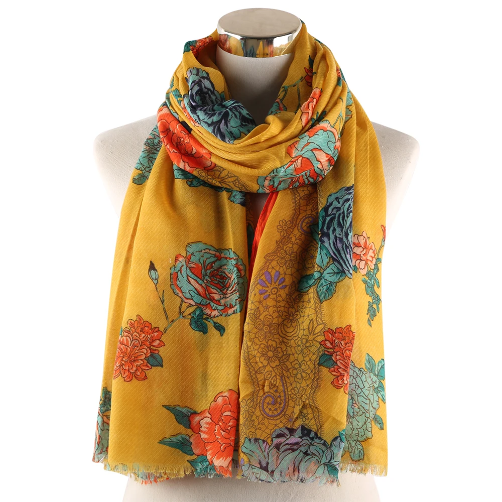 Winfox Fashion Navy Pink Yellow Soft Long Viscose Female Scarves and Wraps Hijab Floral Print Scarf Shawl For Women
Winfox Fashion Navy Pink Yellow Soft Long Viscose Female Scarves and Wraps Hijab Floral Print Scarf Shawl For Women