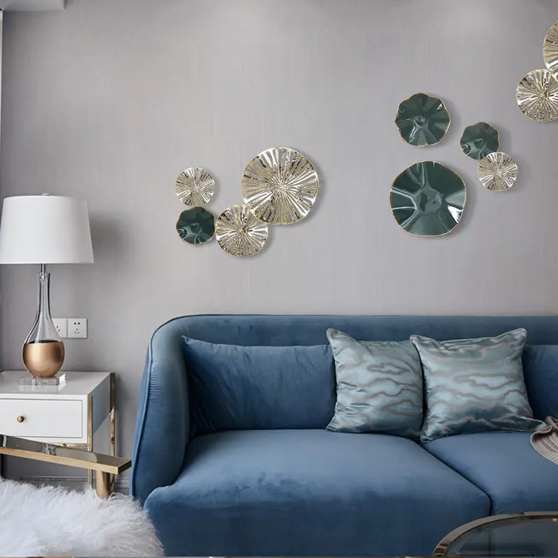 European Wrought Iron Wall Hanging Lotus Leaf Ornaments 3D Stereo Wall Mural Decoration Crafts Home Living Room Accessories Art
European Wrought Iron Wall Hanging Lotus Leaf Ornaments 3D Stereo Wall Mural Decoration Crafts Home Living Room Accessories Art