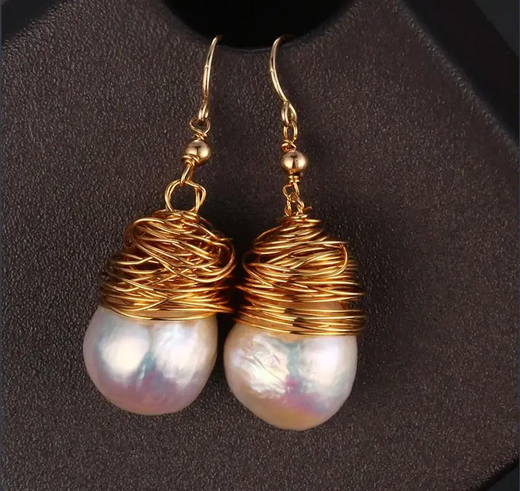 Shuangsheng Natural Baroque Pearl Beads Women's High Jewelry Earrings making 2pcs/set Gold Brown White Freshwater Pearl Beads
Shuangsheng Natural Baroque Pearl Beads Women's High Jewelry Earrings making 2pcs/set Gold Brown White Freshwater Pearl Beads