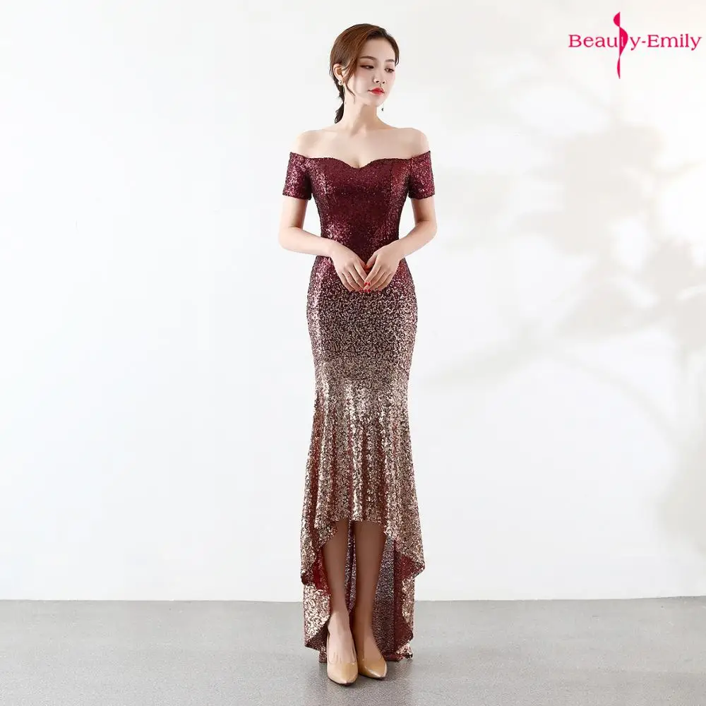 Beauty Emily Boat Neck Short Sleeve Evening Dress Gradient Color Sequin Short Front Long Back Party Dress Pleated robe de soiree
Beauty Emily Boat Neck Short Sleeve Evening Dress Gradient Color Sequin Short Front Long Back Party Dress Pleated robe de soiree